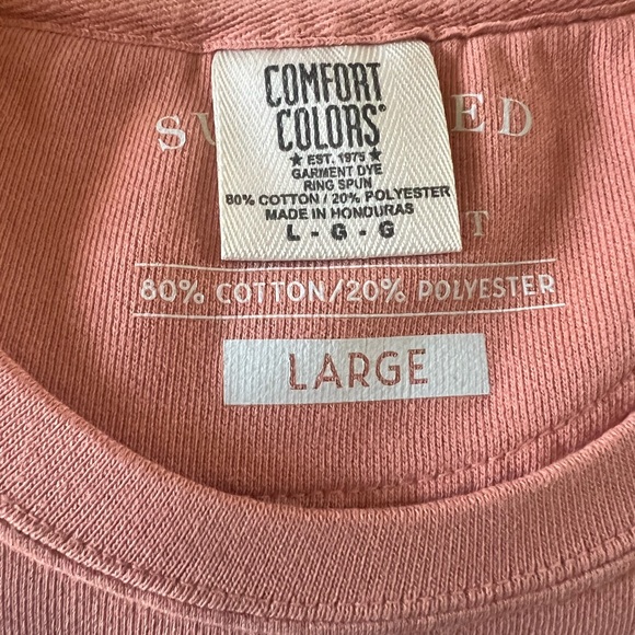 Oversized Sunkissed Women's Crew Neck Sweater - Coral - Picture 4 of 4